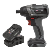 Sealey Brushless Impact Driver Kit 1/4" Hex 20V 2Ah SV20 Series