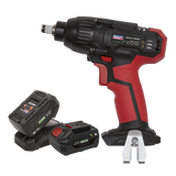 Sealey Impact Wrench 20V SV20 Series 1/2"Sq Drive - 2 Batteries
