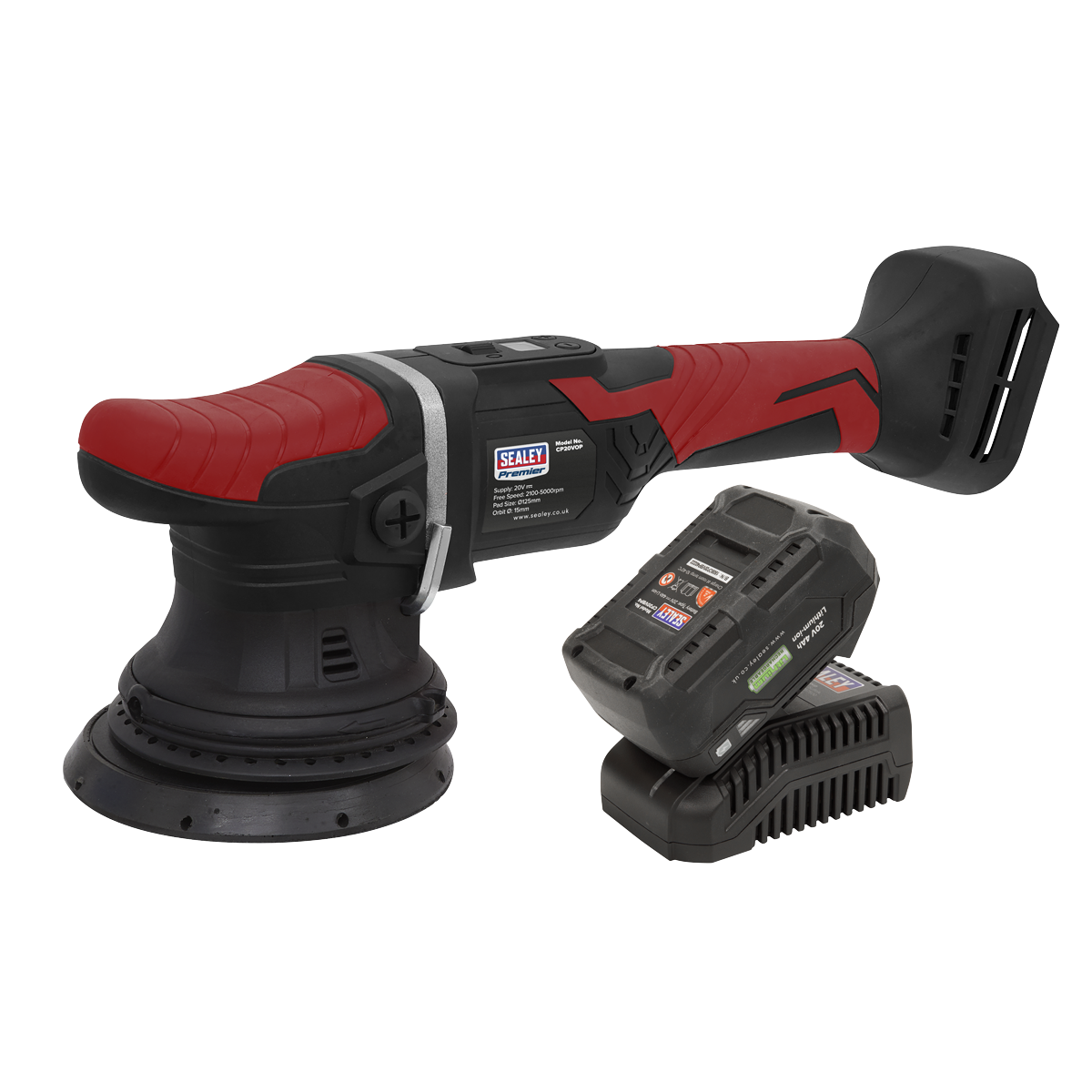 Sealey Cordless Orbital Polisher Kit 20V SV20 Series Ø125mm