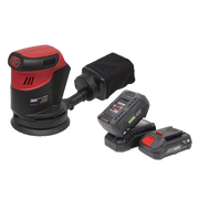 Sealey Cordless Orbital Palm Sander Kit Ø125mm 20V SV20 Series - 2 Batteries
