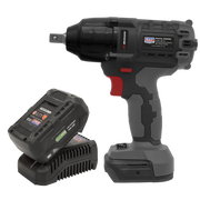 Sealey Brushless Impact Wrench Kit 1/2"Sq Drive 20V 4Ah SV20 Series