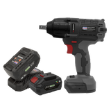 Sealey Brushless Impact Wrench Kit 1/2"Sq Drive 20V SV20 Series - 2 Batteries