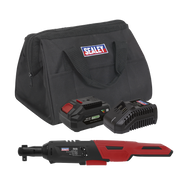 Sealey Cordless Ratchet Wrench Kit  3/8"Sq Drive 60Nm 20V 4Ah SV20 Series