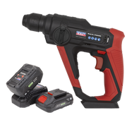 Sealey Cordless Rotary Hammer Drill Kit 20V SV20 Series SDS Plus - 2 Batteries