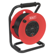 Sealey Cable Reel 50m 4 x 230V 1.5mm² Heavy-Duty Thermal Trip