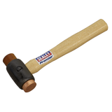 Sealey Copper/Rawhide Faced Hammer 1.5lb Hickory Shaft