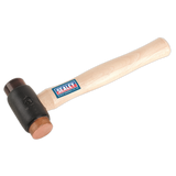 Sealey Copper/Rawhide Faced Hammer 2.25lb Hickory Shaft