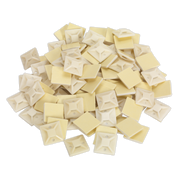 Sealey Self-Adhesive Cable Tie Mount 30 x 30mm White Pack of 100