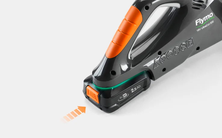 FLYMO 18V UltraCut 500 Cordless Hedge Trimmer – 2.5Ah Kit