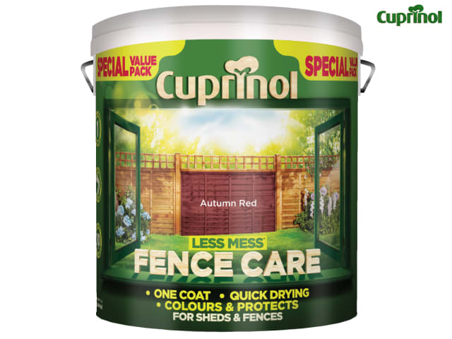 Cuprinol Less Mess Fence Care Autumn Red 6 litre