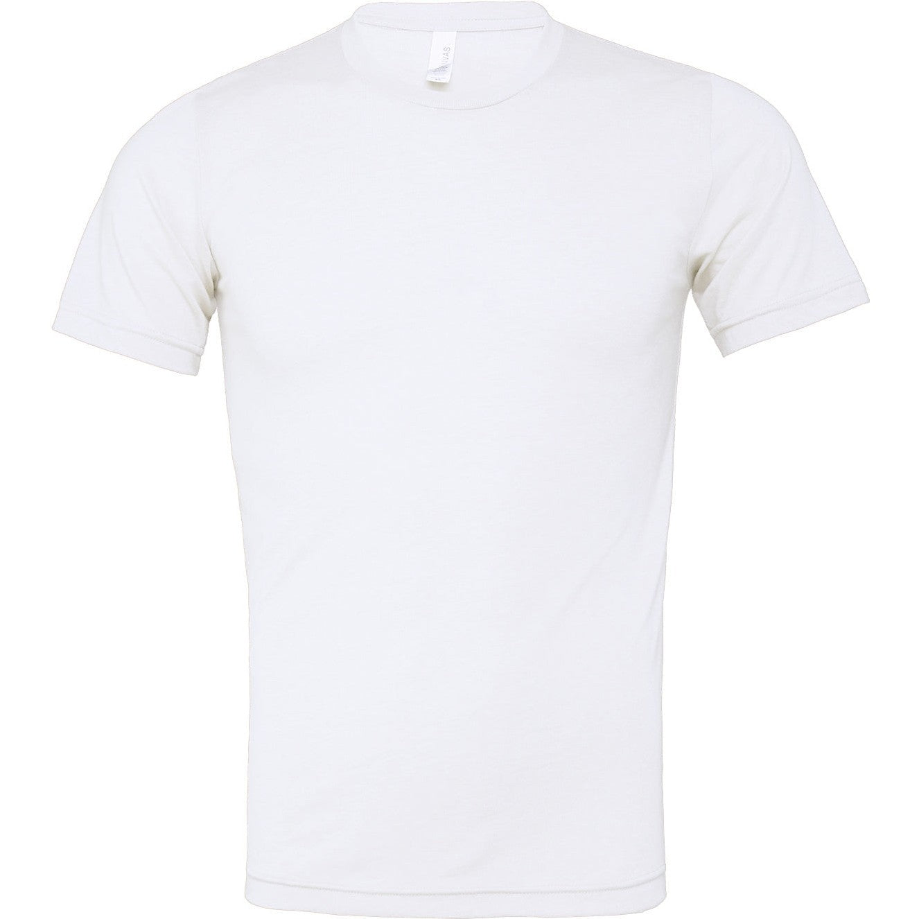 Bella Canvas Unisex Triblend Crew Neck T-Shirt - Solid White Triblend