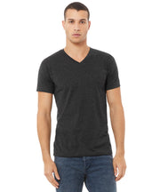 Bella Canvas Unisex Heather Cvc Short Sleeve V-Neck Tee