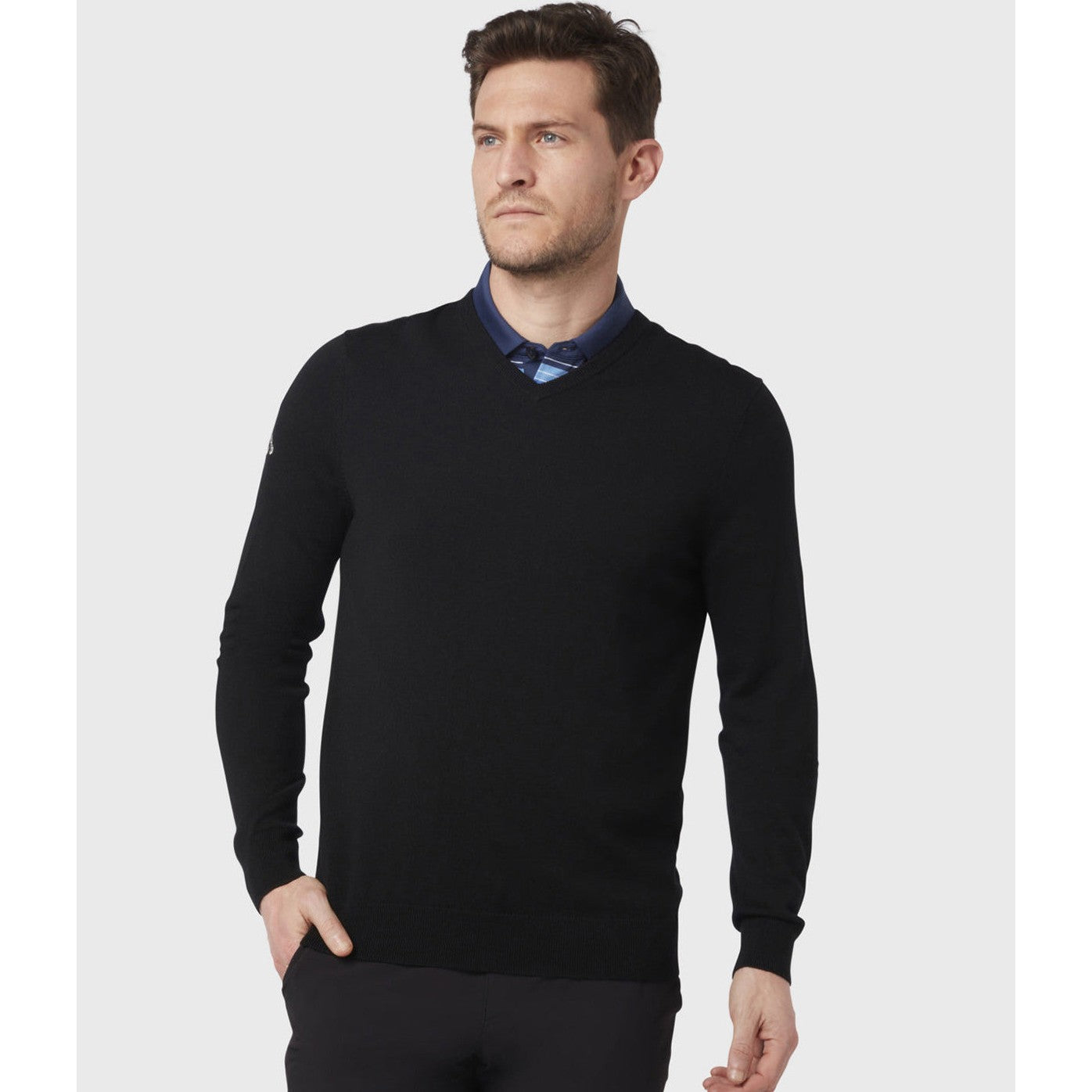 Callaway Ribbed V-Neck Merino Sweater