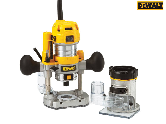 DEWALT D26204K 1/4in Premium Plunge & Fixed Base Combi Router 900W 240V