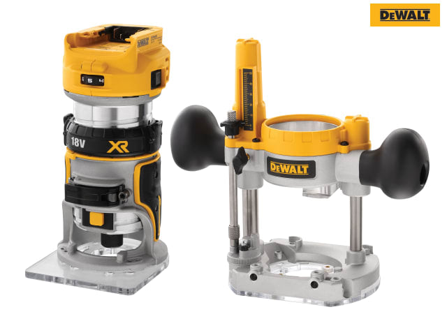DEWALT DCW604NT XR 1/4in Twin Base Router 18V Bare Unit
