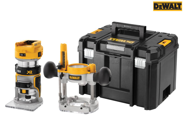 DEWALT DCW604NT XR 1/4in Twin Base Router 18V Bare Unit