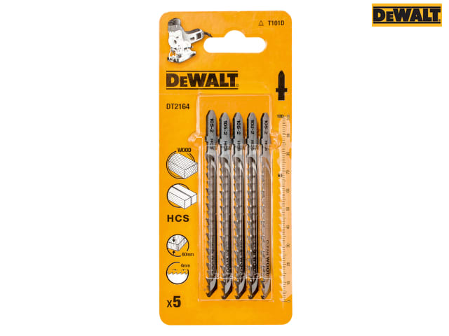 DEWALT HCS Wood Jigsaw Blades Pack of 5 T101D