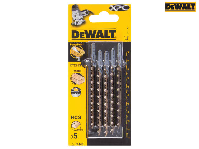 DEWALT XPC HCS Wood Jigsaw Blades Pack of 5 T144D