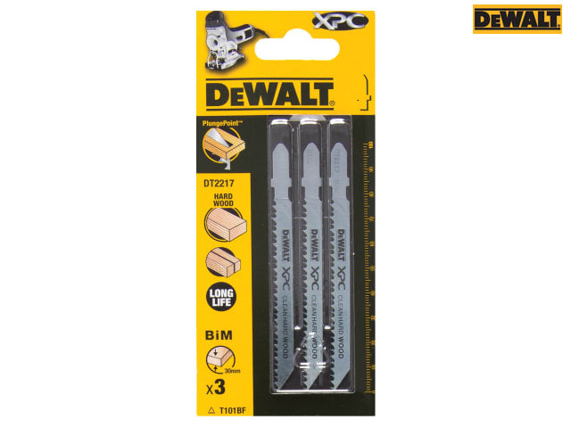 DEWALT XPC Bi-Metal Wood Jigsaw Blades Pack of 3 T101BF