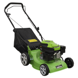 Sealey Dellonda Hand Propelled Petrol Lawnmower Grass Cutter, 132cc 16"/40cm 4-Stroke - DG100