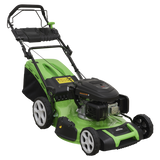 Sealey Dellonda Self Propelled Petrol Lawnmower Grass Cutter with Height Adjustment & Grass Bag 171cc 20"/51cm 4-Stroke Engine