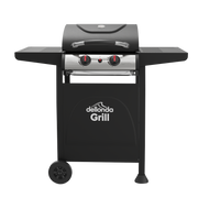 Sealey Dellonda 2 Burner Gas BBQ Grill with Ignition & Thermometer - Black/Stainless Steel