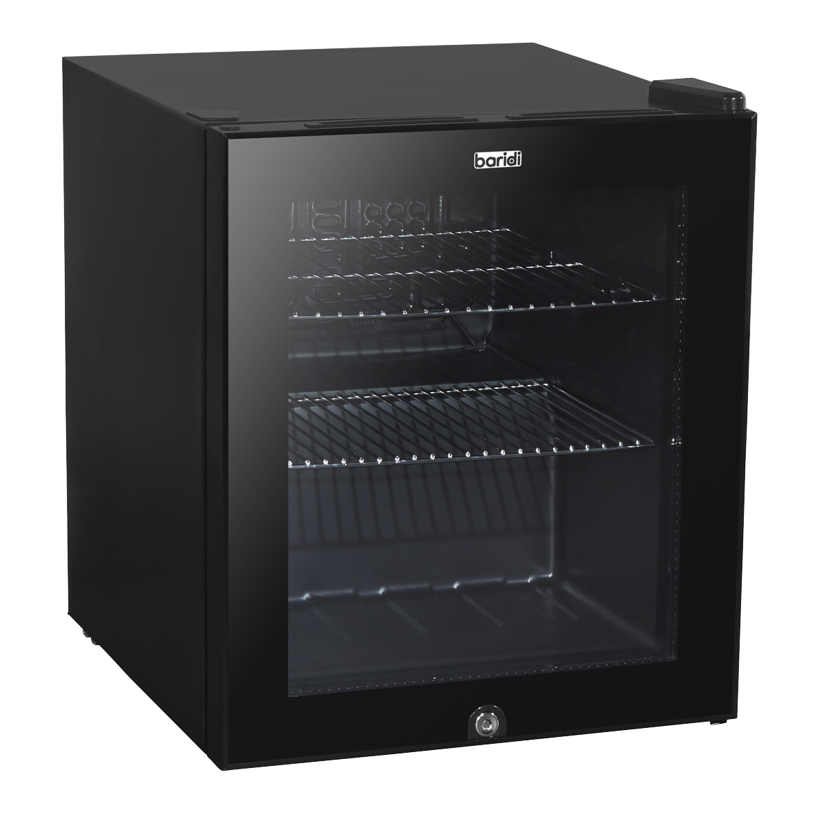 Sealey Baridi 50L Table Top Beer & Drinks Mini Fridge with Light 3-10°C - Black & Glass