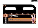 Duracell C Cell Plus Power +100% Batteries (Pack 6)