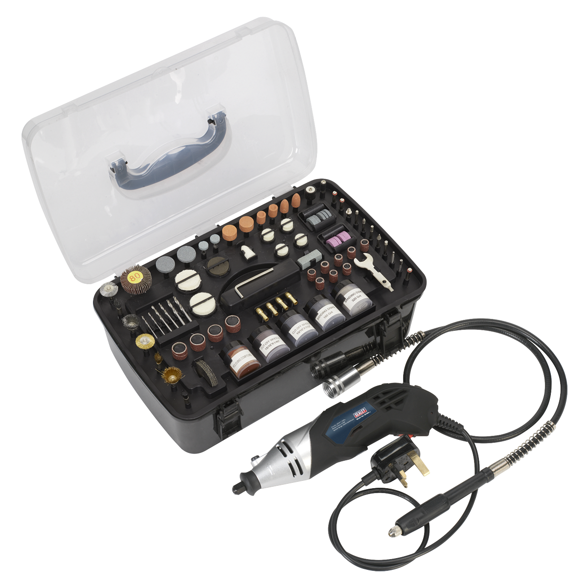Sealey Multipurpose Rotary Tool & Engraver Kit 219pc 230V