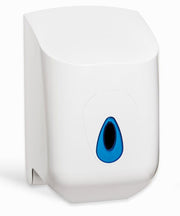 Beeswift White Plastic Mini Jumbo Centerfeed Toilet Roll Dispenser