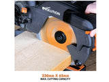 Evolution R210SMS+ Pro Multi-Material Sliding Mitre Saw 210mm 1500W 110V