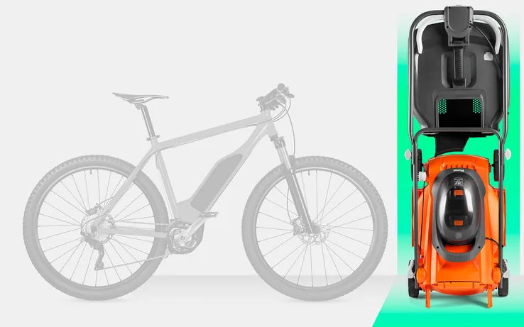 Flymo 36V EasiStore 380R – Smart Indicators & Space-Saving Foldable Design