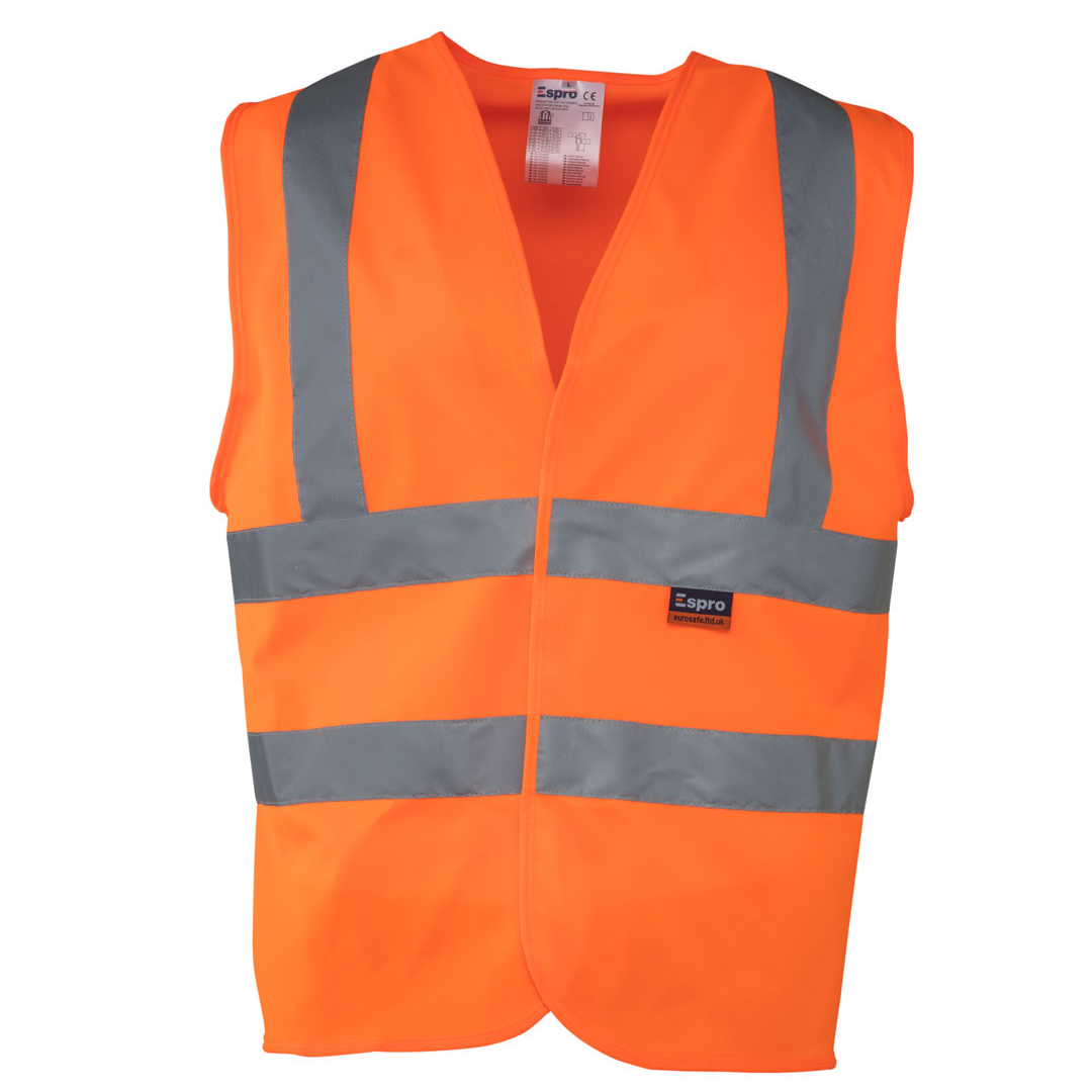 Espro High Visibility Waistcoat Velcro Fastening EN20471