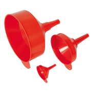 Sealey Funnel Set 3pc Fixed Spout