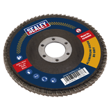 Sealey Flap Disc Aluminium Oxide Ø100mm Ø16mm Bore 80Grit