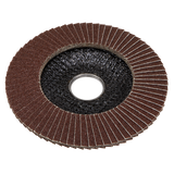 Sealey 120Grit Flap Discs Aluminium Oxide Ø115mm Ø22mm Bore - Pack of 10