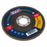 Sealey Flap Disc Aluminium Oxide Ø115mm Ø22mm Bore 40Grit