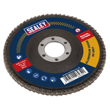 Sealey Flap Disc Aluminium Oxide Ø115mm Ø22mm Bore 60Grit