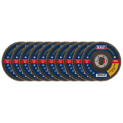 Sealey Assorted Grit Flap Discs Aluminium Oxide Ø115mm Ø22mm Bore - Pack of 10