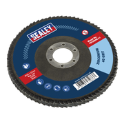 Sealey Flap Disc Zirconium Ø125mm Ø22mm Bore 40Grit