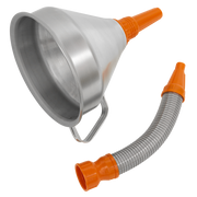 Sealey Funnel Metal with Flexible Spout & Filter Ø200mm