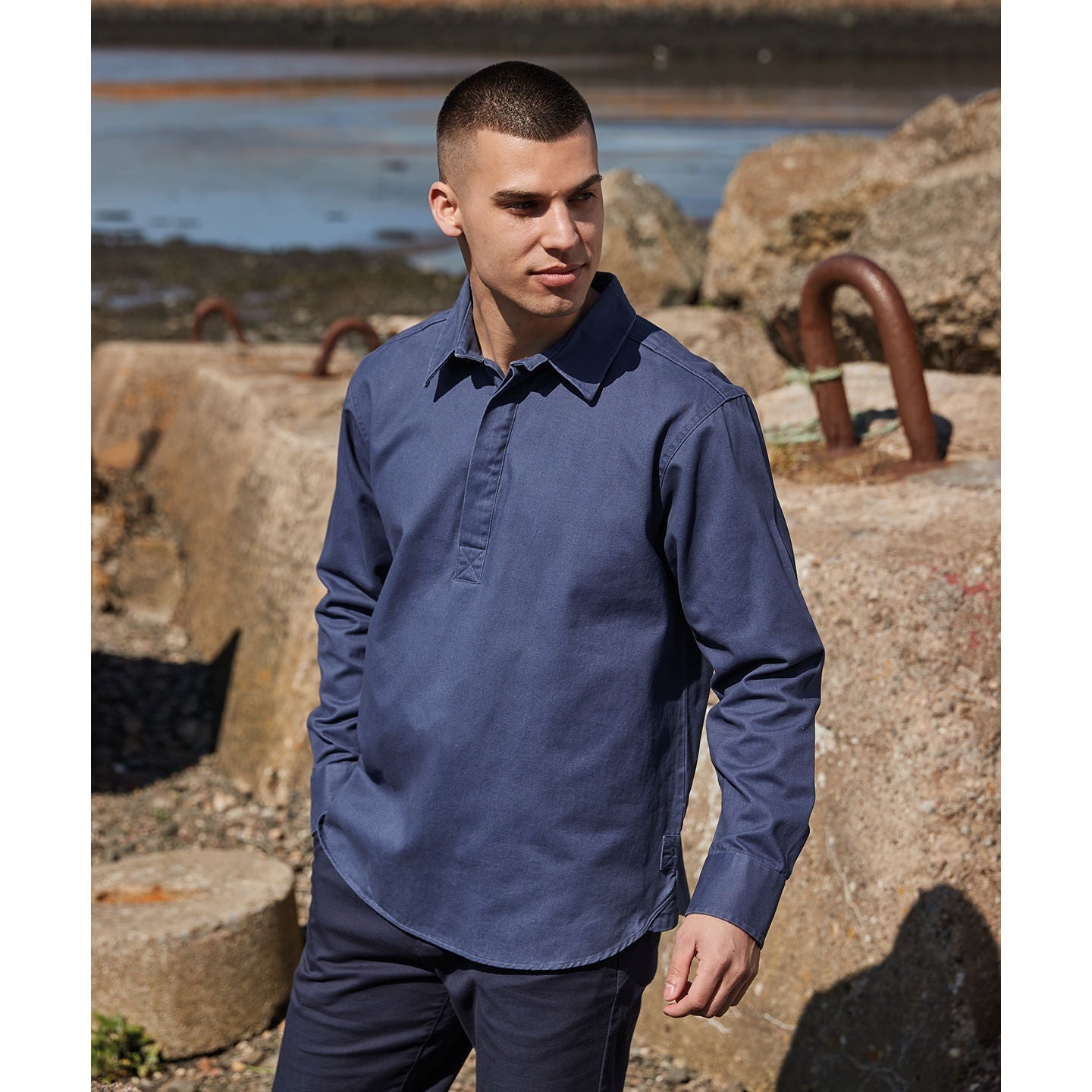 Front Row Pullover Drill Shirt