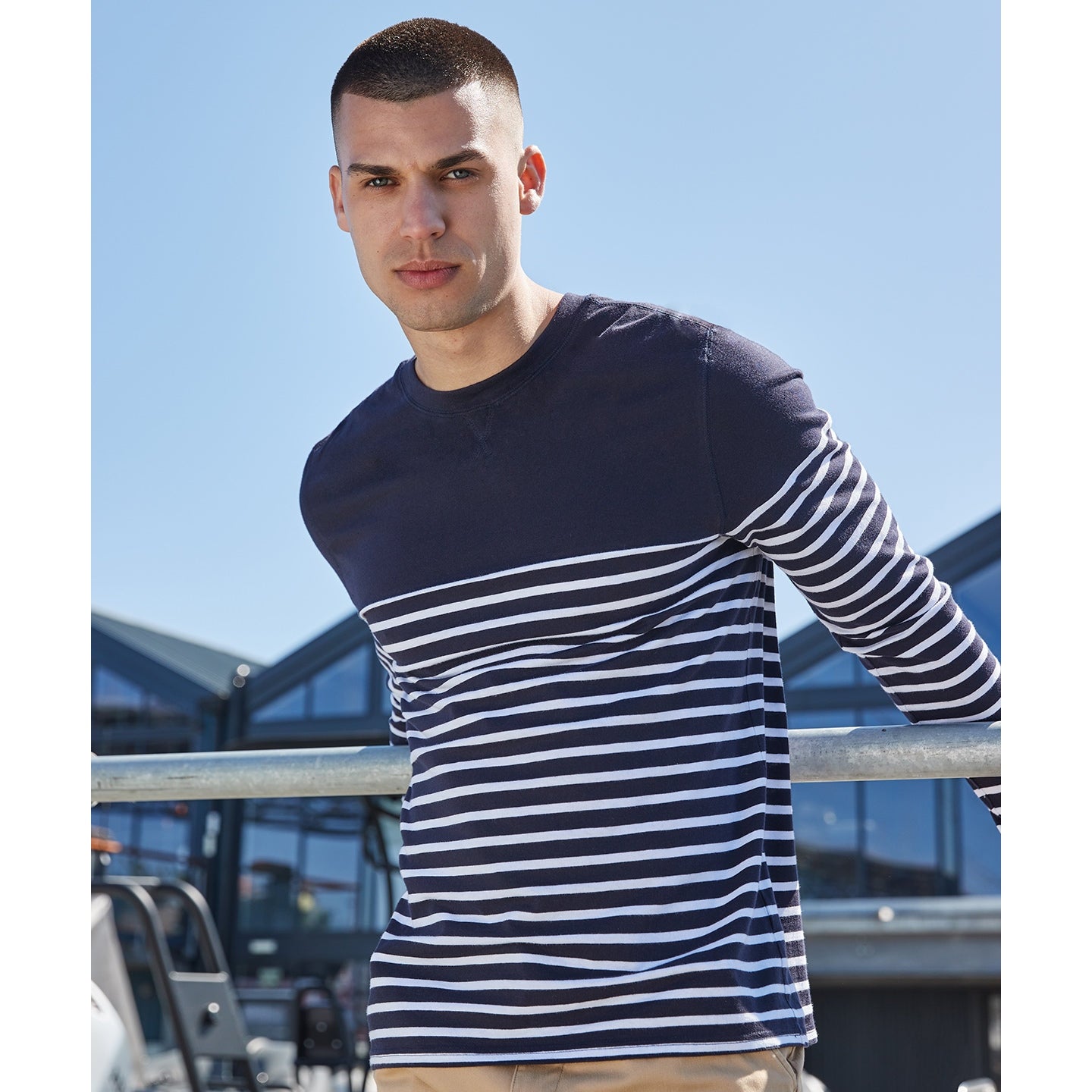 Front Row Long Sleeve Breton Striped T