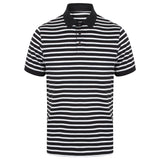 Front Row Striped Jersey Polo Shirt