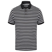 Front Row Striped Jersey Polo Shirt