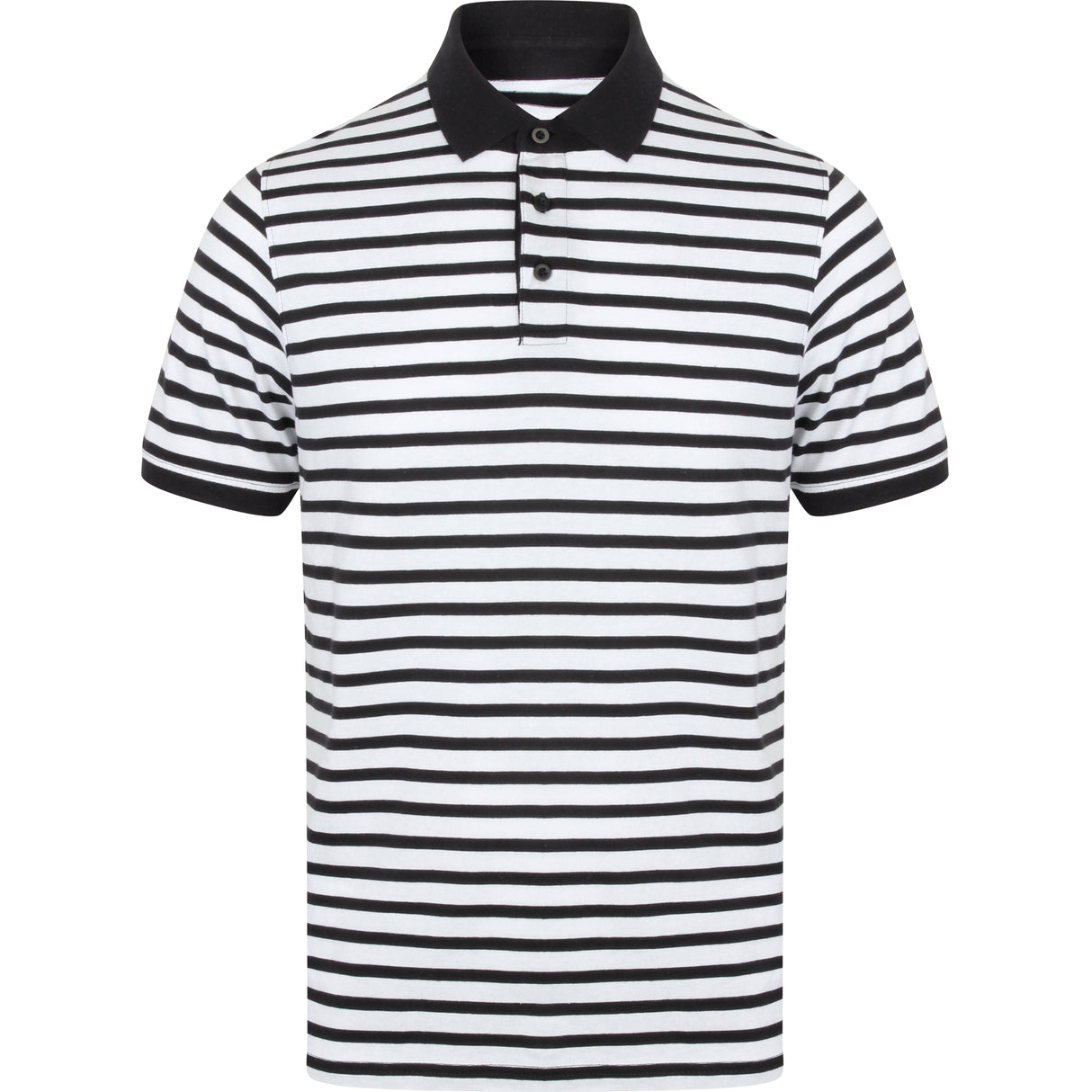 Front Row Striped Jersey Polo Shirt