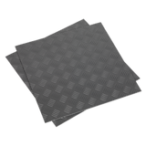 Sealey Vinyl Floor Tile with Peel & Stick Backing - Silver Treadplate Pack of 16