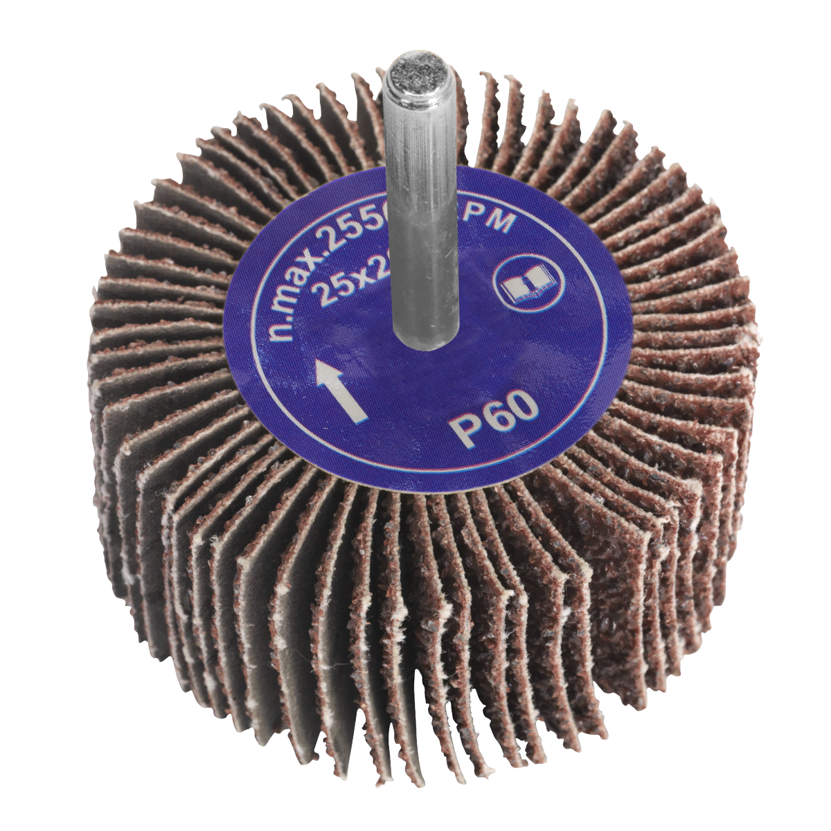 Sealey Flap Wheel Ø25 x 20mm 6mm Shaft 60Grit