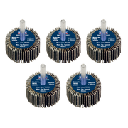 Sealey Flap Wheel Ø40 x 20mm 80Grit Ø6mm Shaft - Pack of 5