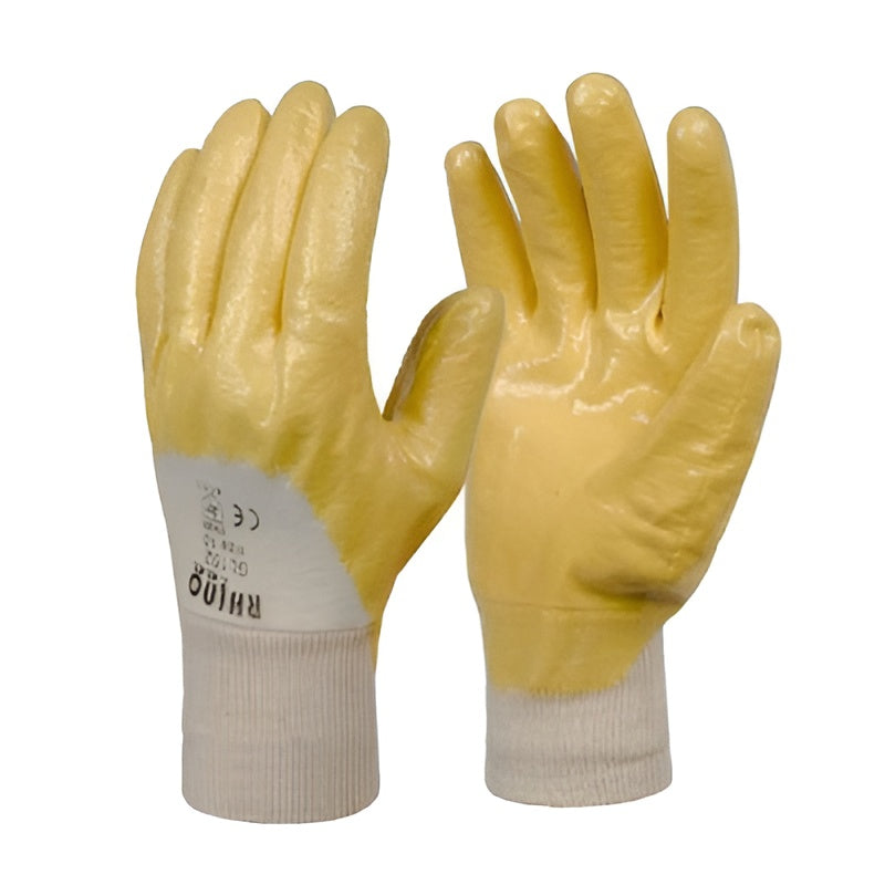 Future Garments Rhinotec Yellow Nitrile Palm Dip Gloves
